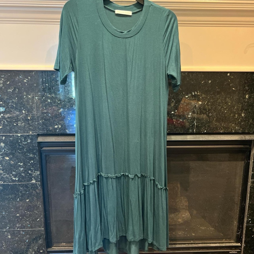 Chris & Carol emerald green Midi Dress Sz medium